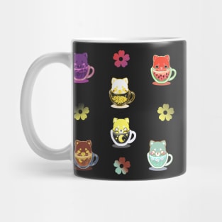 Set Kawaii Exotic Tea Drinks Stickers Mug